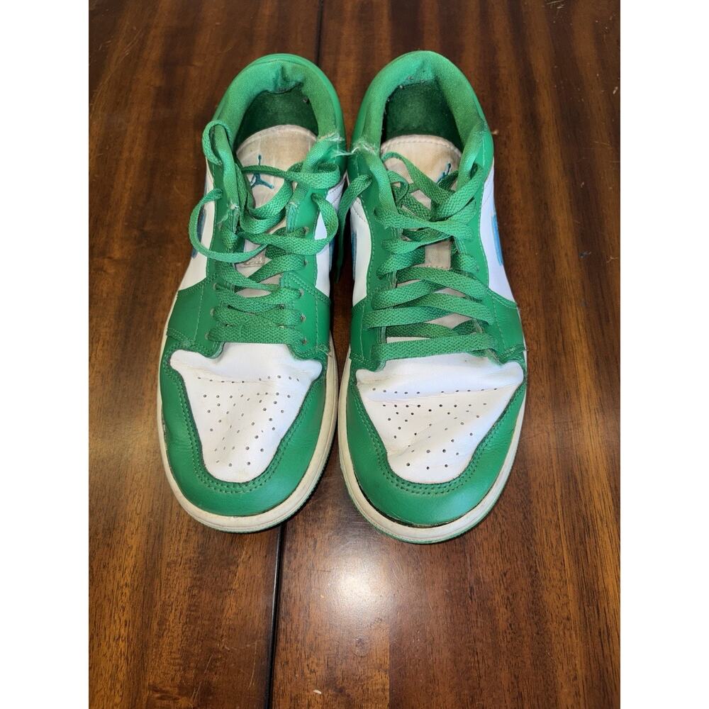 Nike Air Jordan 1 Low Women’s Size 9 Green Blue White Sneakers DC0774-304 - Picture 3 of 7